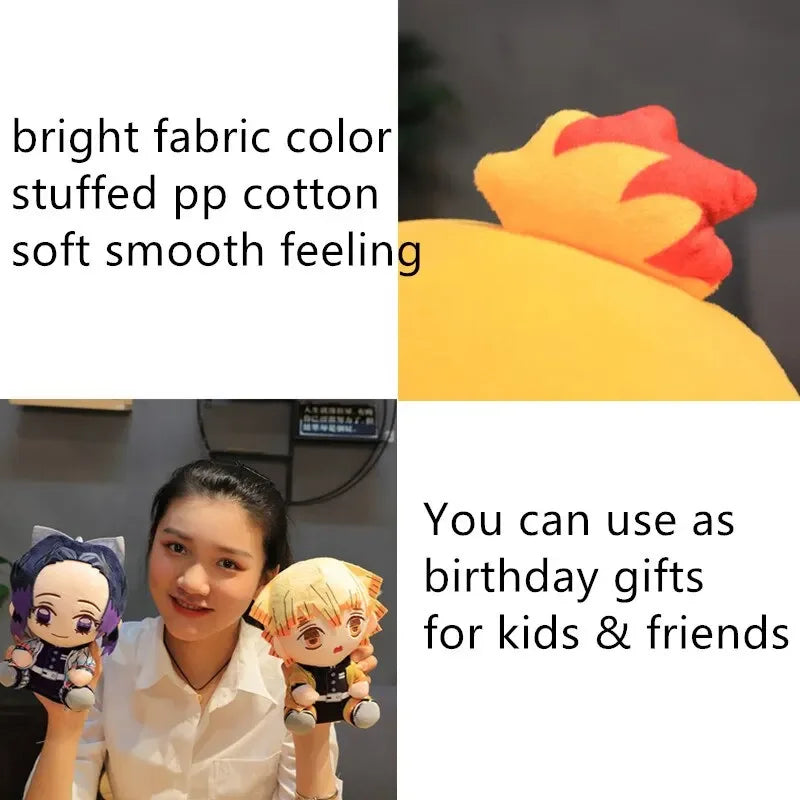 20cm Hot Japan Demon Slayer Plush Dolls Lovely Anime Kimetsu No Yaiba Kamado Tanjirou Nezuko Zenitsu Kyoujurou Toys Kids Gifts