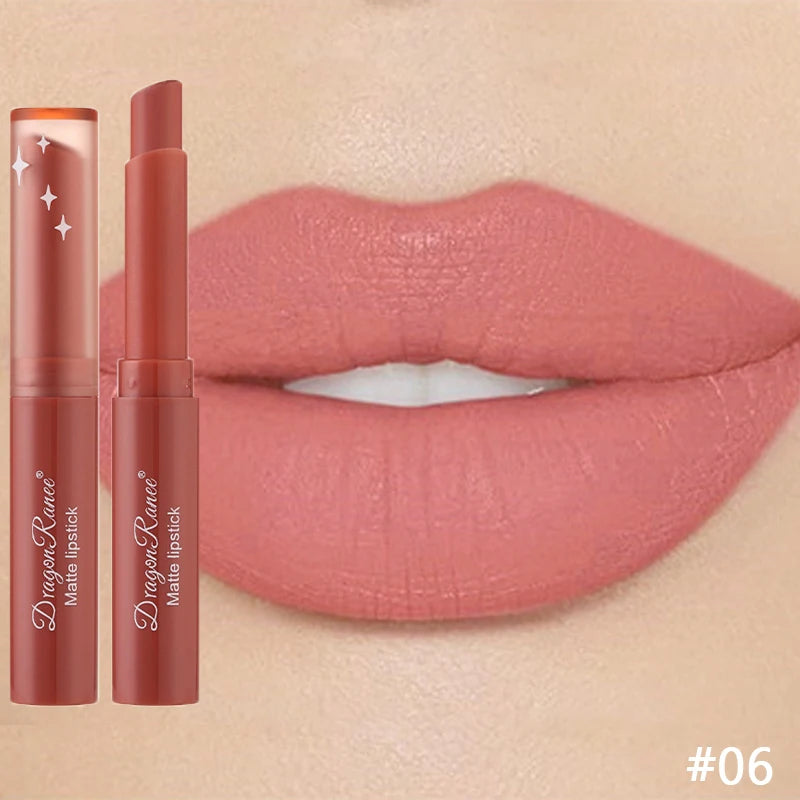 Nude Matte Lipstick Waterproof Nude Pink Lip Sticks Not Fading Sexy Red Velvet Lipsticks for Women Make Up Lasting Lip Cosmetics