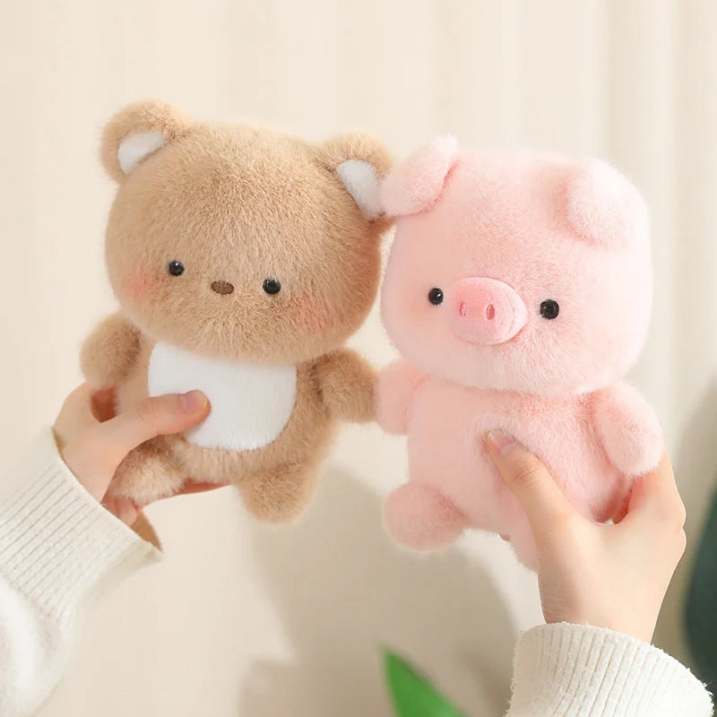 Cute Sitting Animals Red Panda Fox Sloth Cat Soft Plush Dolls Stuffed Capybara Pig Plushie Baby Toys Gifts For Children
