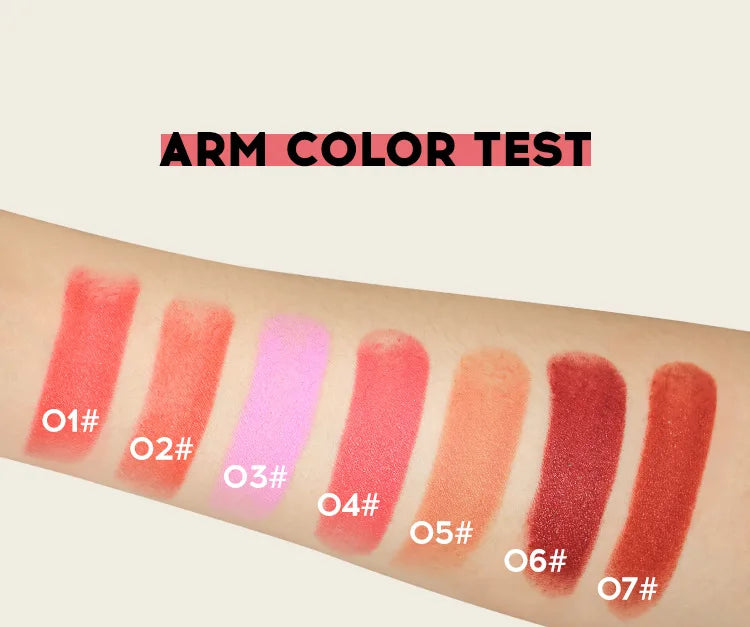 Multi-Tone Creamy Blush Stick Makeup Long-Lasting Waterproof Simple High-End Lip Cheek Tint High Pigment Hydrating Pink Blusher