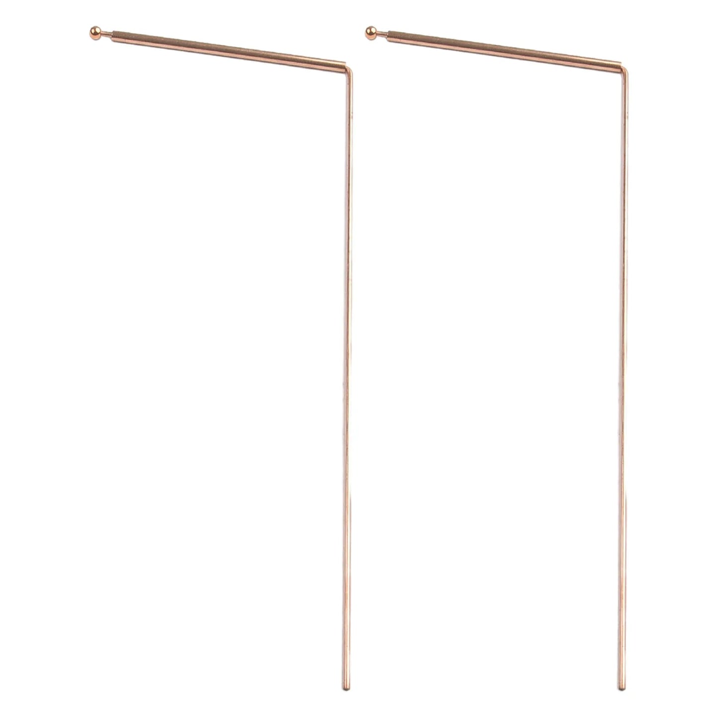 2Pcs 99.9% Copper Divining Dowsing Rods Metal Detector For Water Treasure Finding Tools Copper Probing Rod 13.86X6.93X0.71Inches