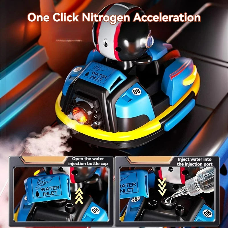RC Football Sports Battle Bumper Car Toy for Kid Catapult Robot Karting Toy with Music Light RC Game for Boy Girl Family Battles