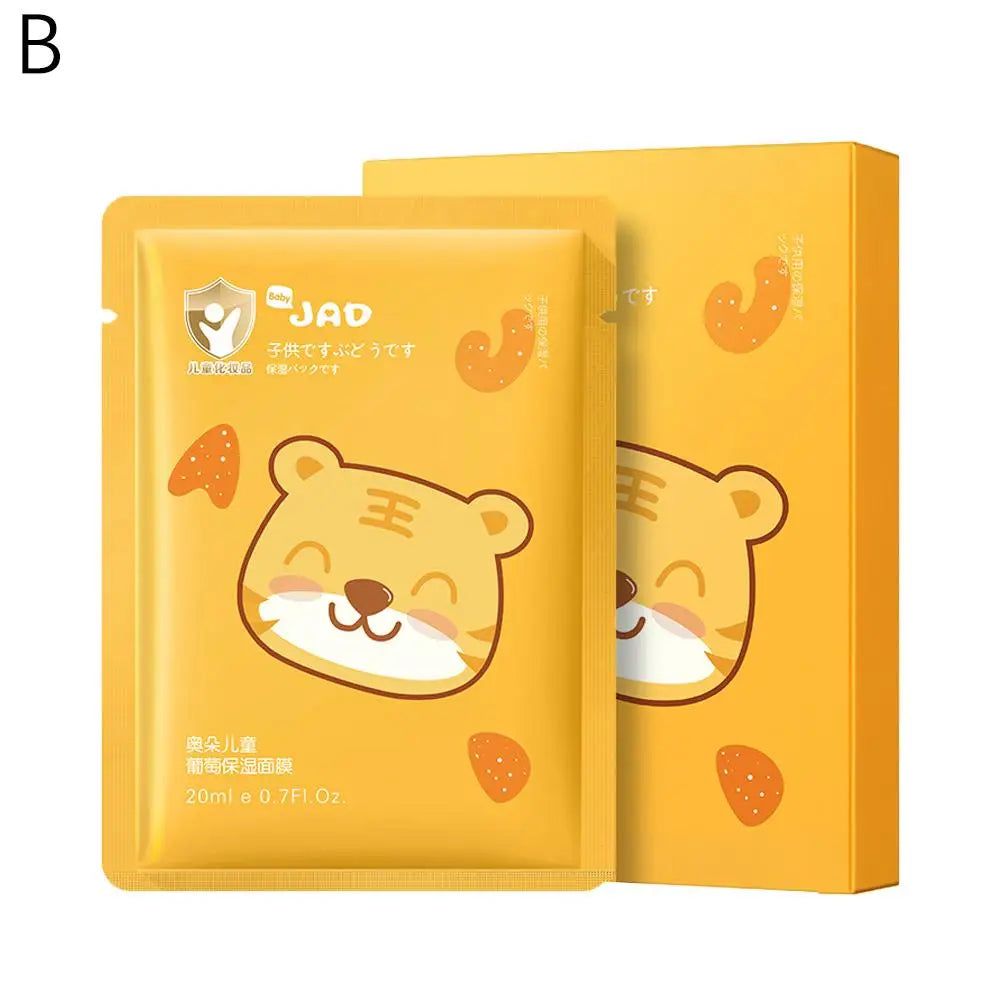 Cute Animal Cartoon Sheet Masks Childrens Spa Facial Masks Nourish For All Skin Types Gentle Moisturizing Brighten Mask Skincare