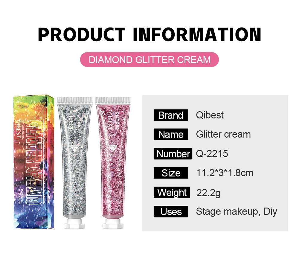 6 Colors Holographic Body Glitter Gel Set Christmas Party Makeup Face Eye Lips Hair Nail Cosmetic Festival Glitter Eyeshadow