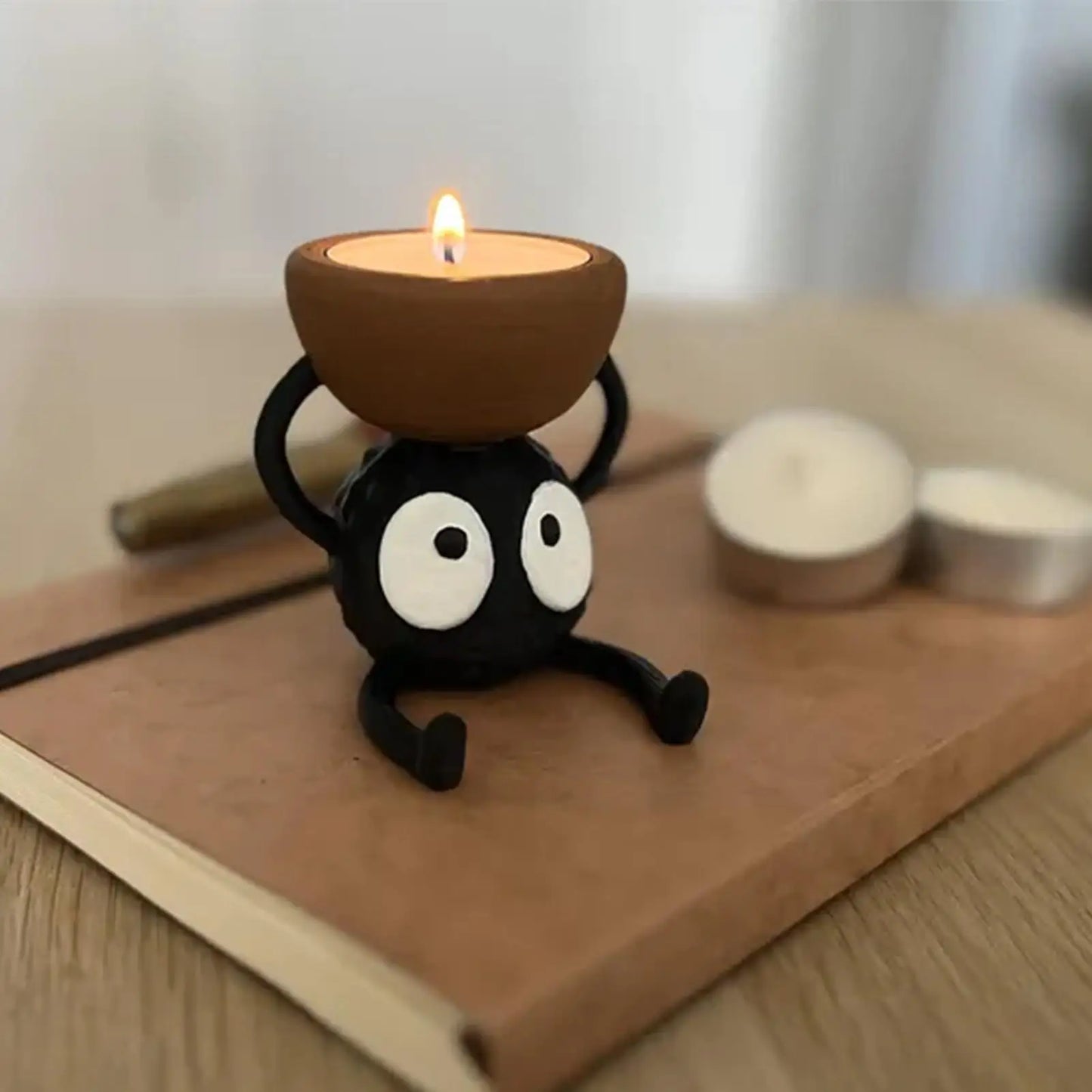 Cute Candlestick Holders Tea Light Candle Holder Briquette 3D Printed Candlestick Stand Candle Holder Small Candle Holder