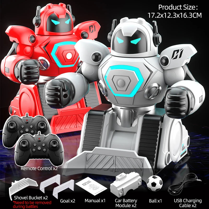 JJRC R30 RC Robot 2Pcs for Battle Football Remote Control Robot Parent-child Interactive RC Battle Robot Toy Gift for Kids