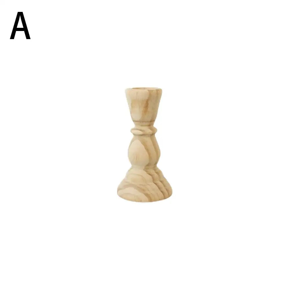Wooden Candle Holder For Wedding Decorations Retro Wood Classic Candlestick andle Stand Party Living Room Home Decoration