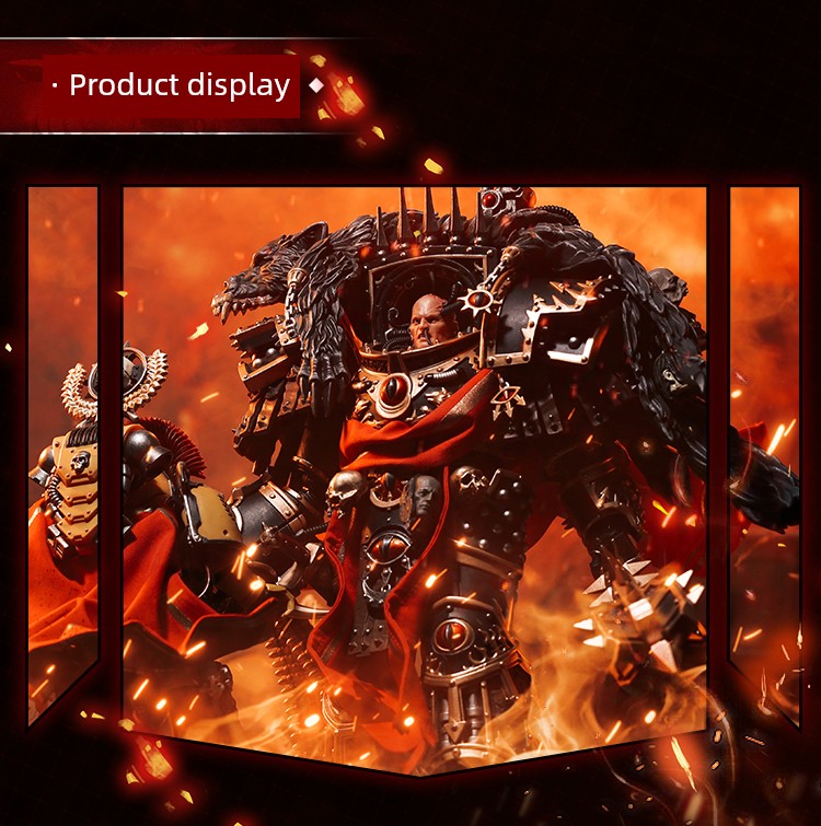 [Fine Zero Forging In Stock] Dark Source Warhammer Battle Handsome Horus Movable Model Toys Doll Clothes Cloak