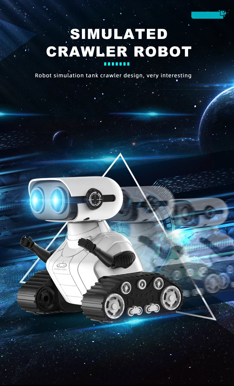 Ebo Robot Toys Rechargeable RC Robot For Kids Boys And Girls Remote Control Toy With Music And LED Eyes Gift For Children's