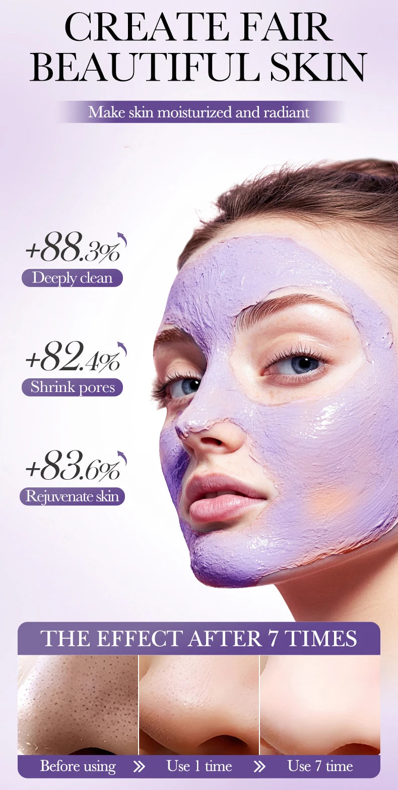 SADOER Green Tea Rose Face Masks Stick Clay Mask Shrink Pores Deep Blackhead Remover Facial Cleansing Moisturizing Facial Masks