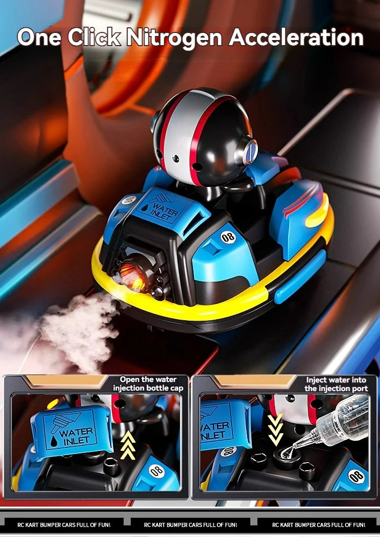 RC Football Sports Battle Bumper Car Toy for Kid Catapult Robot Karting Toy with Music Light RC Game for Boy Girl Family Battles