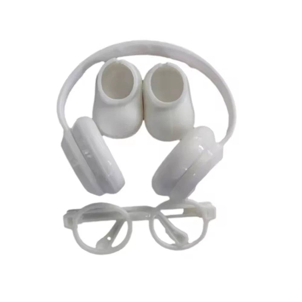 DIY Plush Doll Accessories For Labubu V1 V2 V3 Shoes Without Lenses Glasses Stylish Plastic Headphone Set Birthday Gift No Dolls