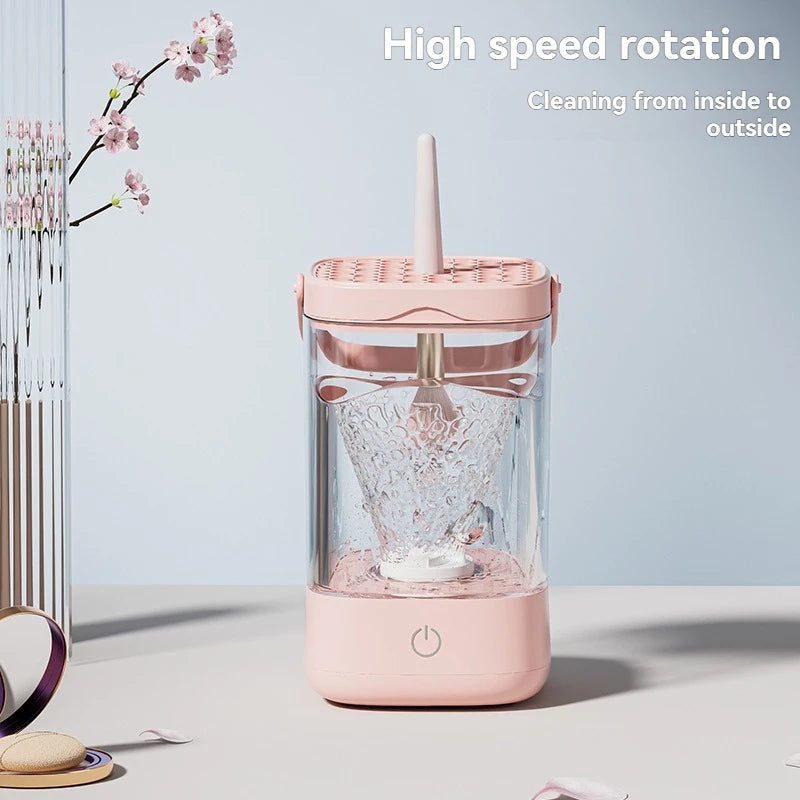 2025 New USB Electric Makeup Brush Cleaner Rechargeable Makeup Brushes Cleaning Tool Automatic Makeup Brush Cleaning Stand Devic
