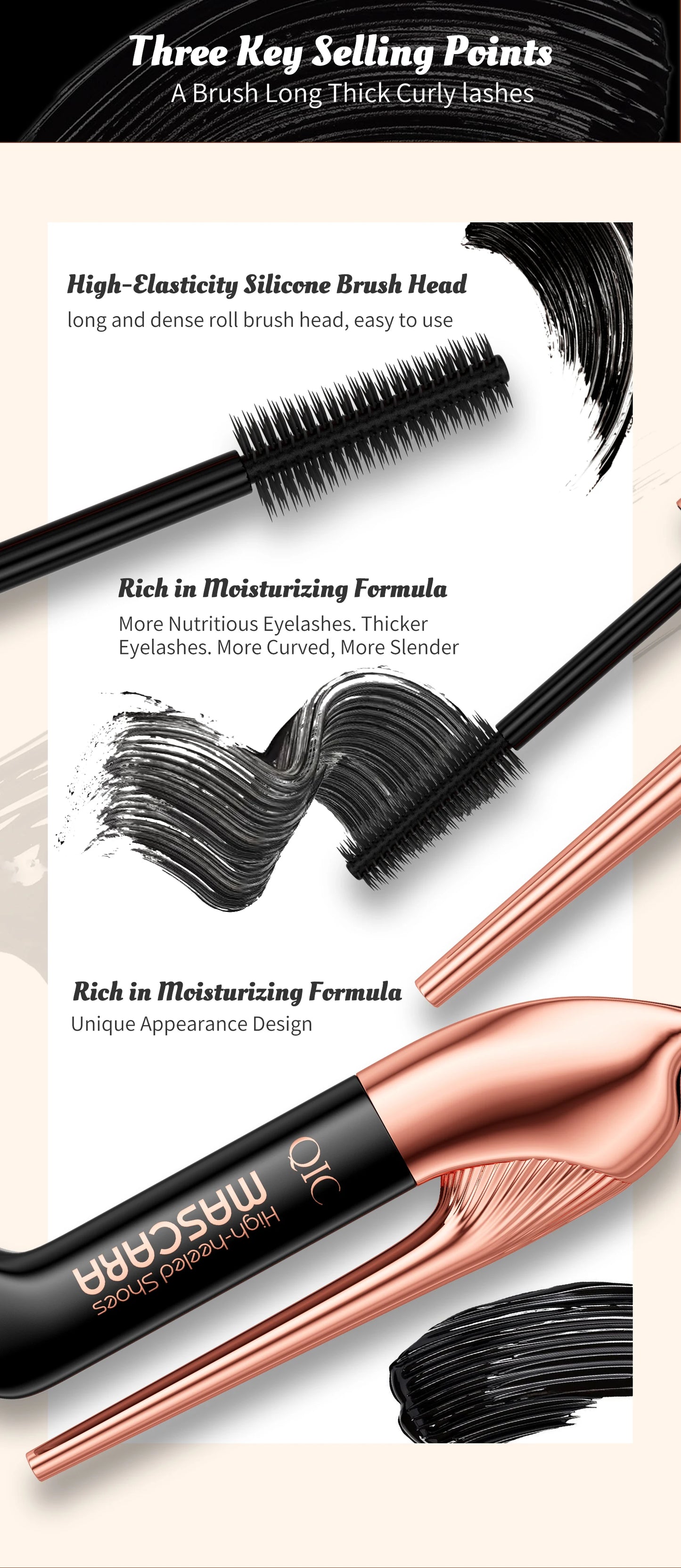 Black waterproof Mascara for all Lengthening make up products Eyelash Extension Eye Lashes mascara 4d effect Korean cosmetics