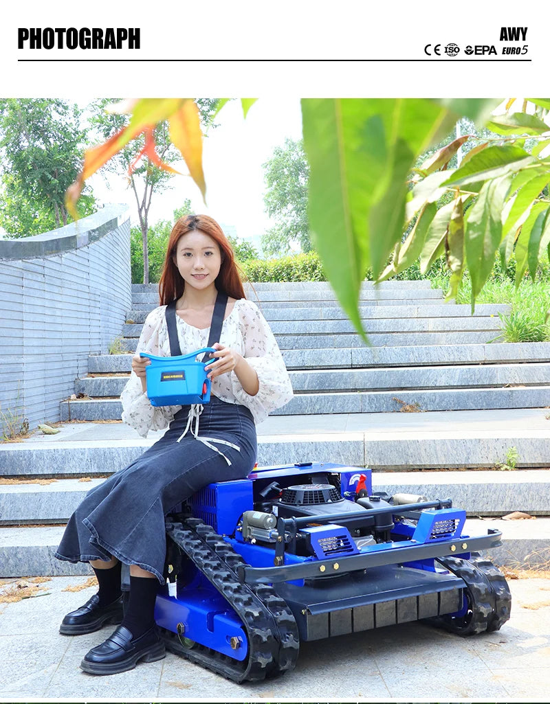 Customized 550mm Four-Stroke Self-Propelled Remote-Controlled Lawn Mower, an Outdoor Maintenance Robot Suitable for Garden Lawns