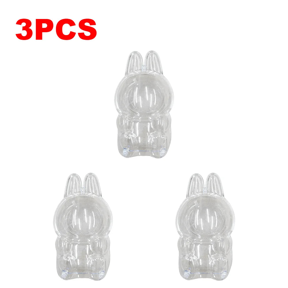 Protective Case for Labubu Have a Seat Transparent Protective Cover for Labubu Doll Plastic Clear Display Box Easy Installation