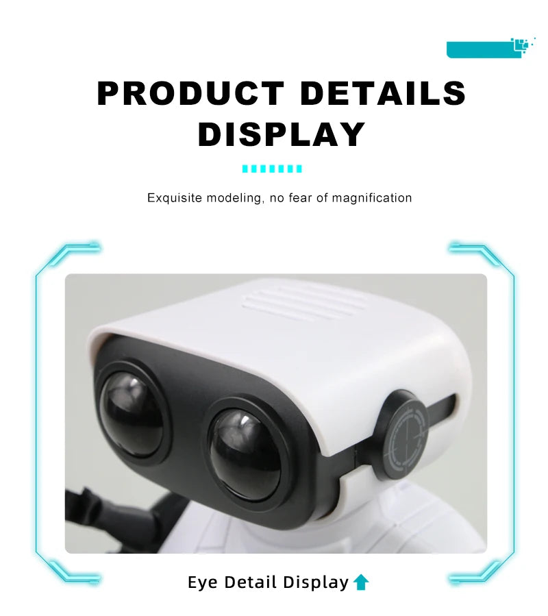 Ebo Robot Toys Rechargeable RC Robot For Kids Boys And Girls Remote Control Toy With Music And LED Eyes Gift For Children's