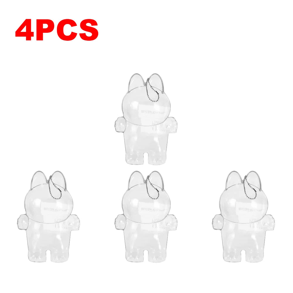 Protective Case for Labubu Have a Seat Transparent Protective Cover for Labubu Doll Plastic Clear Display Box Easy Installation