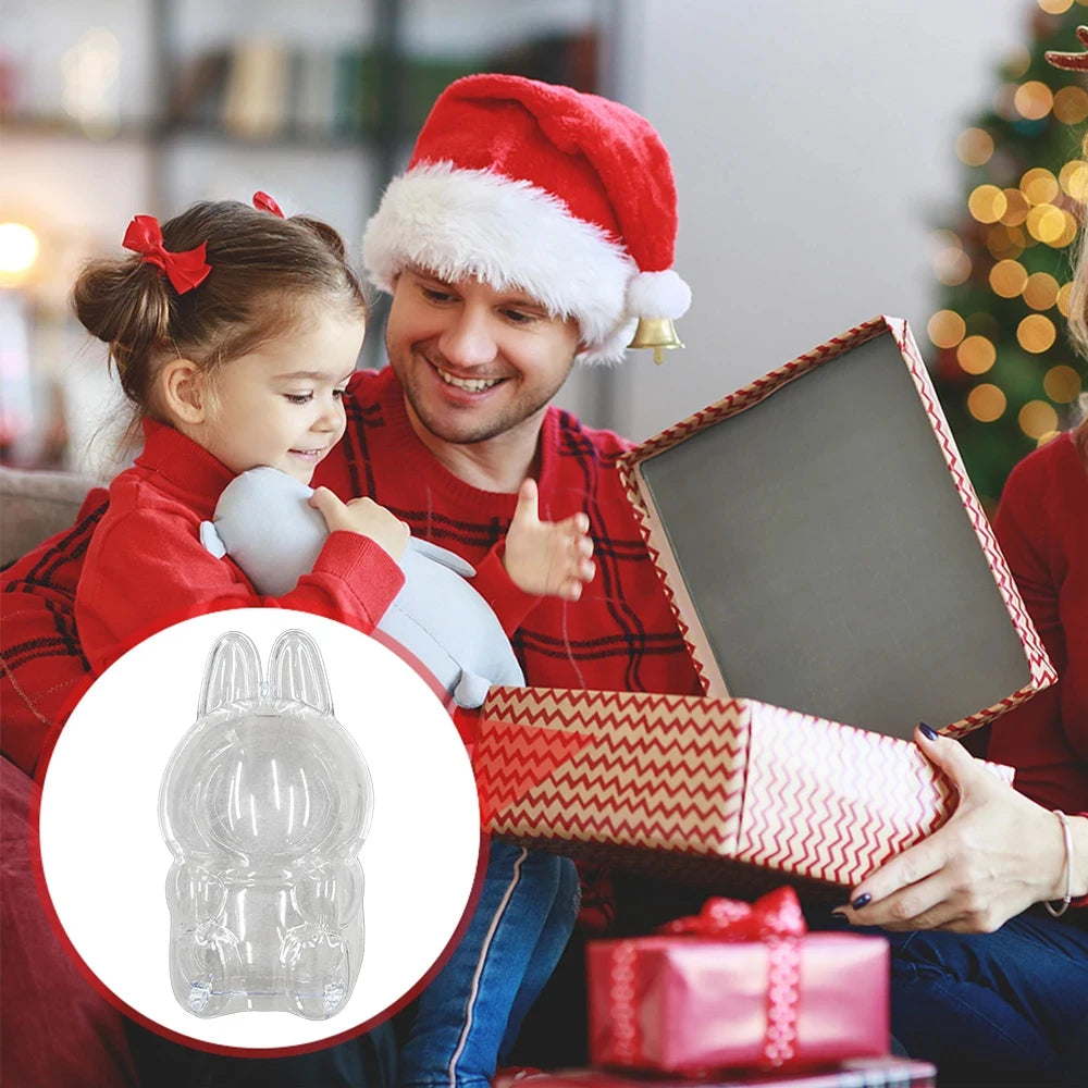 For Labubu Transparent Protective Cover For Labubu V1/V2/V3 Portable Storage Case Dust Display Bag Organizer Doll Accessories