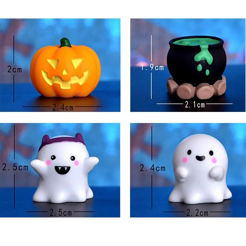Cute Pumpkin Halloween Resin Craft Ghost Decoration Resin Decoration Micro Landscape Figurines Mini Ornaments DIY Accessories