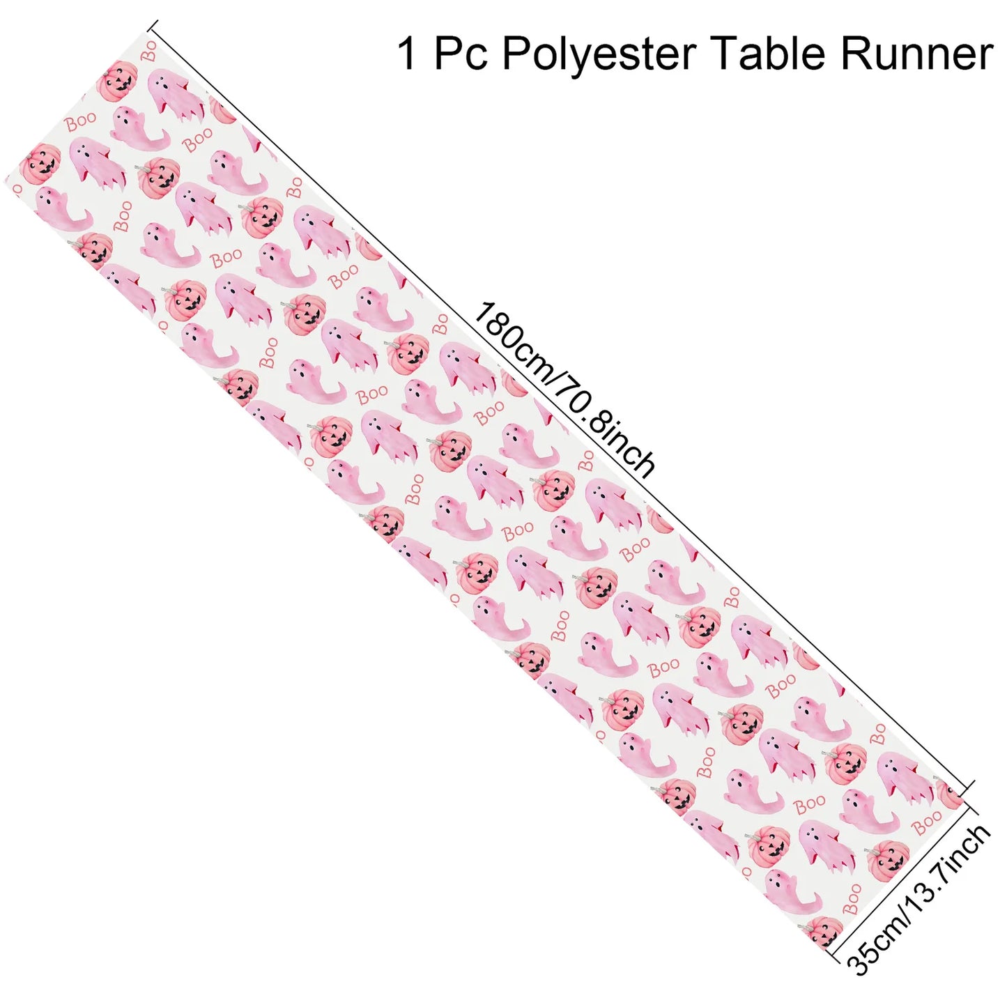 Halloween Pink Cute Ghosts Pink Bat tablecloth Halloween Cute style decoration party supplies desktop decorations holiday decor
