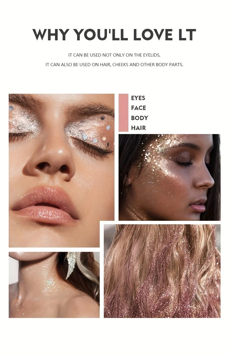 Liquid Body Glitter Sequins, Mermaid Face Glitter Makeup Sequins, Hair Glitters Eyeshadow Body Shimmer For Party Festival
