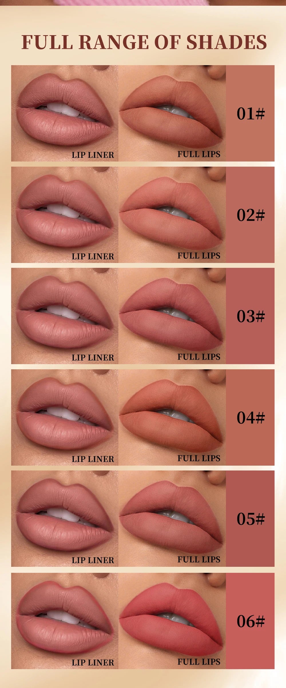 12Color Matte Lipstick Lipliner Set Nude Soft Matte Lip Liner Set Non-Drying Waterproof Plumping Outline The Lips Contour Makeup