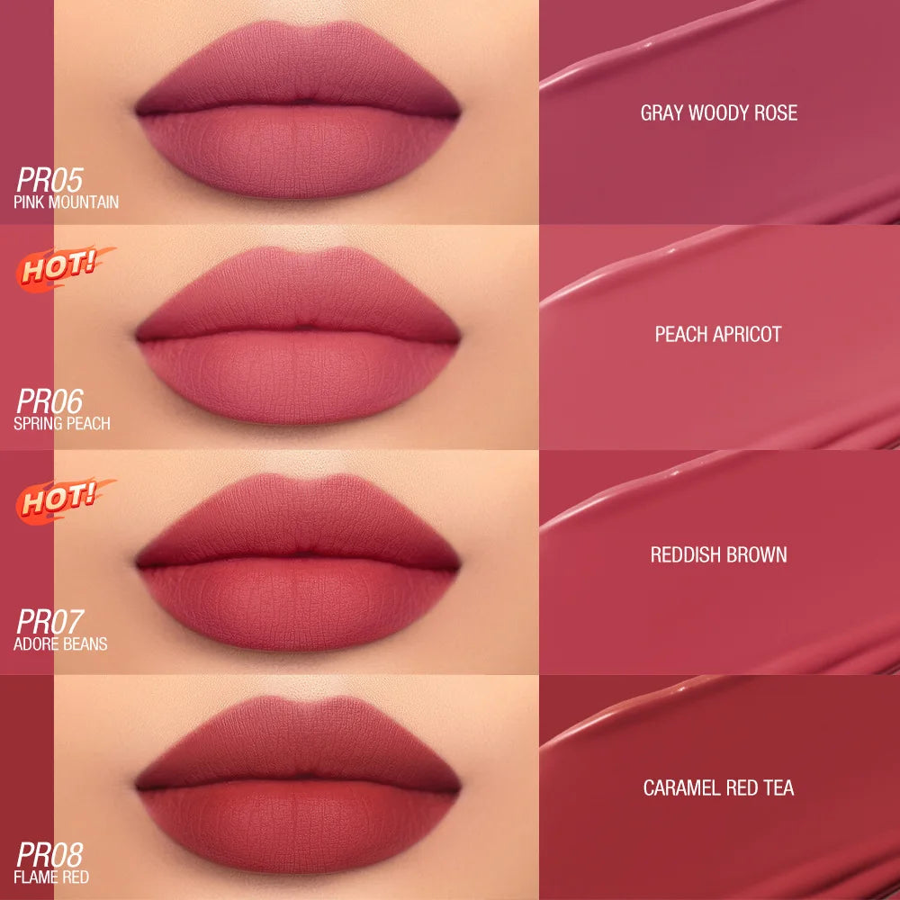 Velvet Matte Lipstick Ultra Pigmented Long Lasting Waterproof Lip Gloss Smudge Proof Non Sticky Hydrating Lip Stain