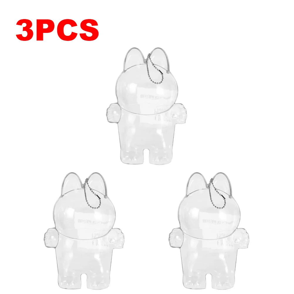 Protective Case for Labubu Have a Seat Transparent Protective Cover for Labubu Doll Plastic Clear Display Box Easy Installation