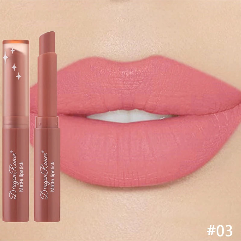 Nude Matte Lipstick Waterproof Nude Pink Lip Sticks Not Fading Sexy Red Velvet Lipsticks for Women Make Up Lasting Lip Cosmetics