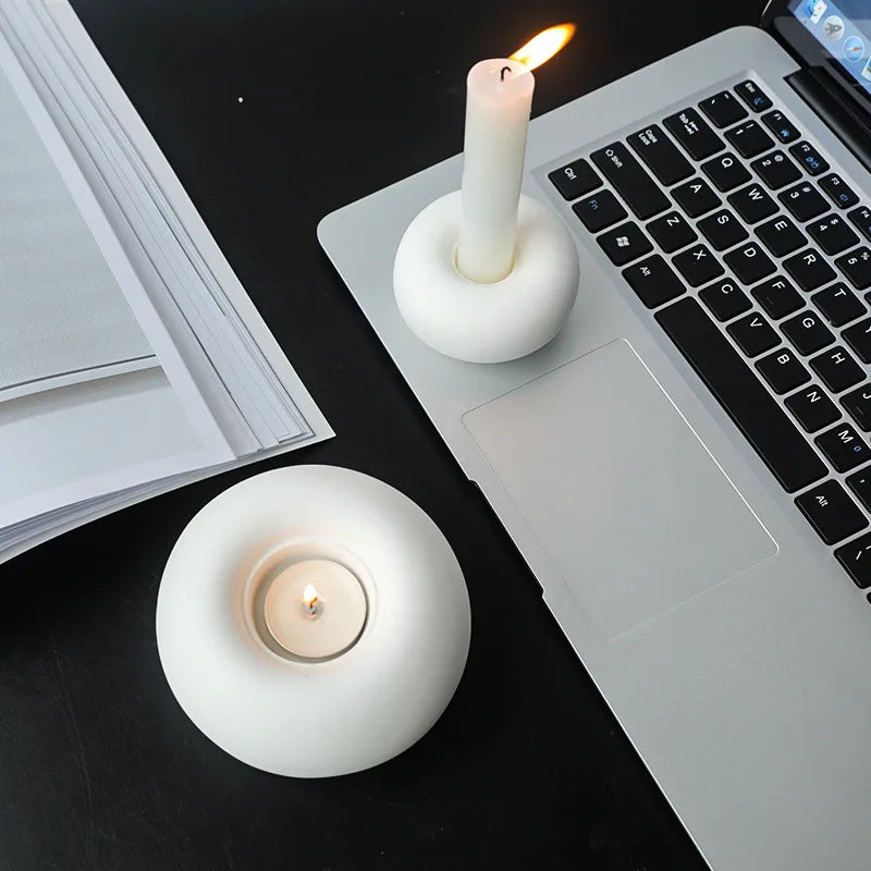 Nordic Ceramic Candlestick Holder