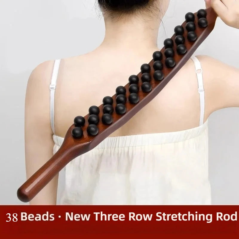 Carbonized Wood Lymphatic Drainage Massager Wooden Gua Sha Massage Stick Neck Back Relaxation Guasha Tool Body Anti Cellulite