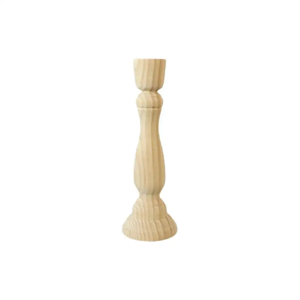 Retro Wood Classic Candlestick a