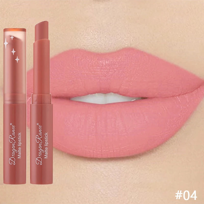 Nude Matte Lipstick Waterproof Nude Pink Lip Sticks Not Fading Sexy Red Velvet Lipsticks for Women Make Up Lasting Lip Cosmetics