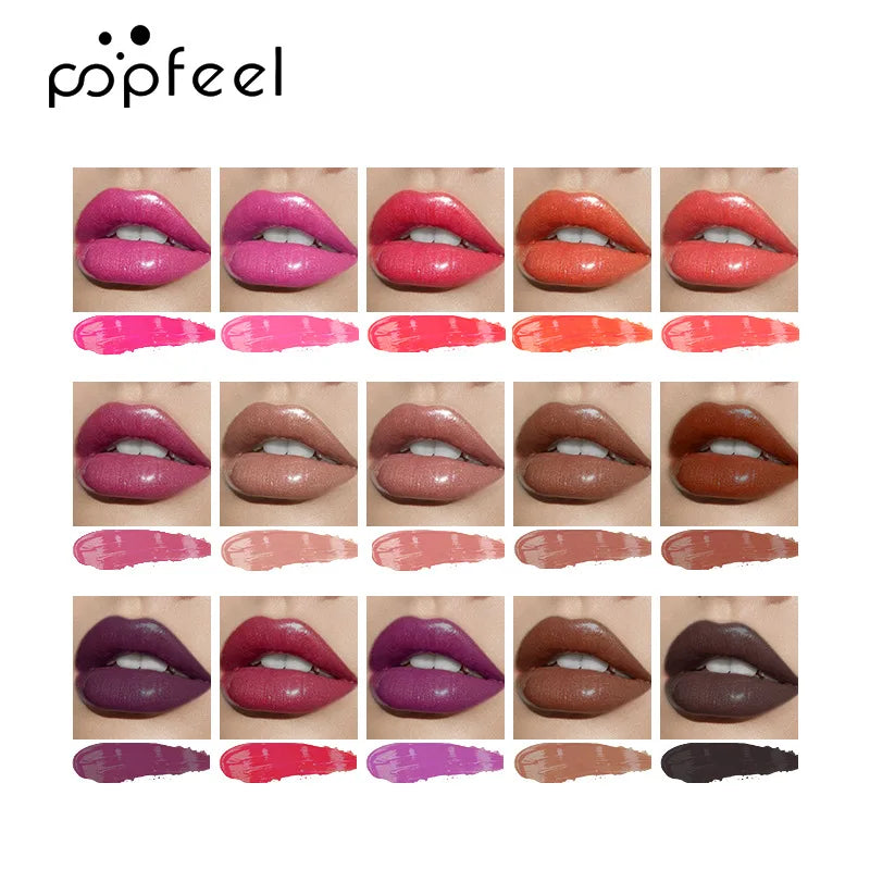 15 Colors Mini Lip Gloss Makeup Palette Nude Color Red Purple Pink Moisturizer Long Lasting Lipgloss Matte Lipstick Cosmetics