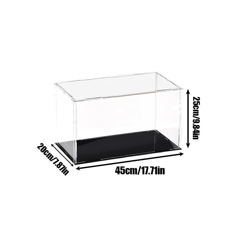 18 Sizes Clear Acrylic Display Case Dustproof Toy Cars Trucks Vans Model Box Collection Storage Home Countertop Show Boxes