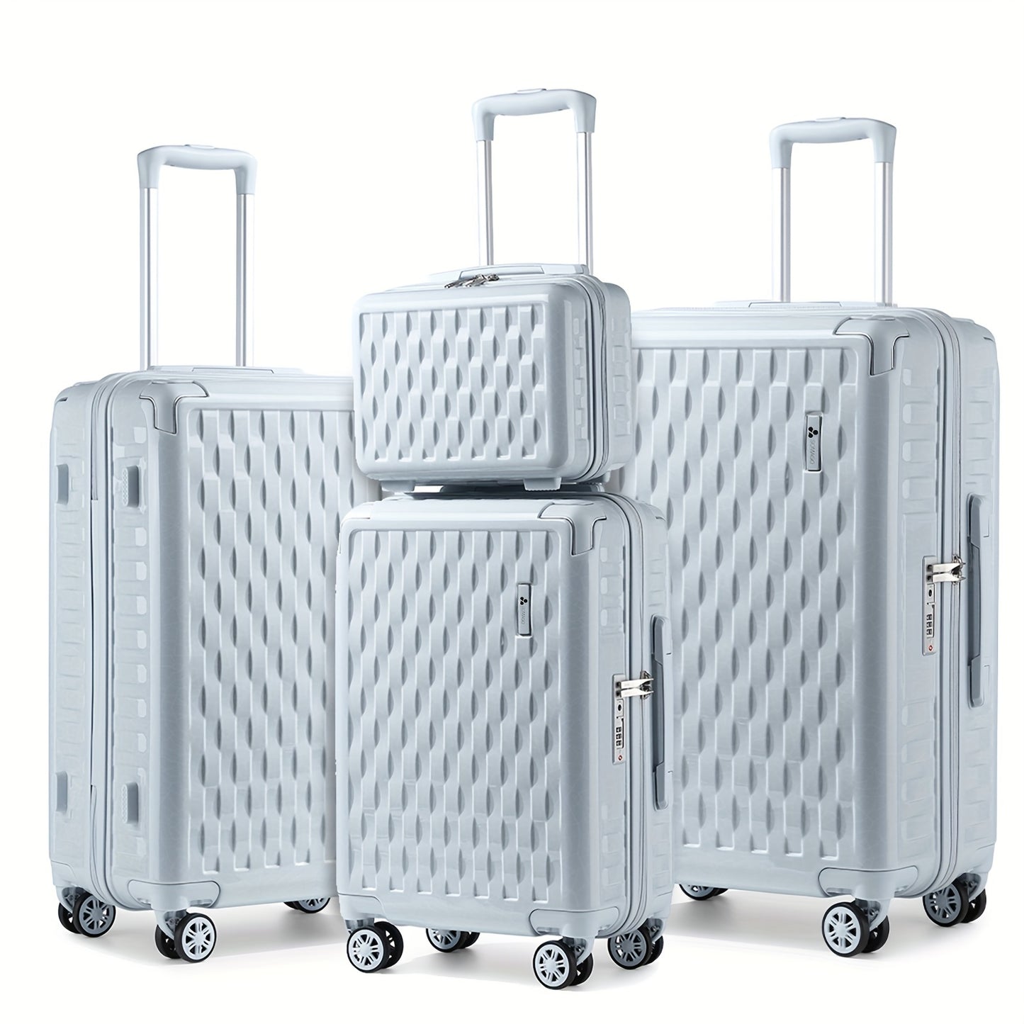 4-Piece Designer Luggage Set - Lightweight Durable Hardside Spinners, Secure TSA Lock and Smooth YKK Zippers for Travel