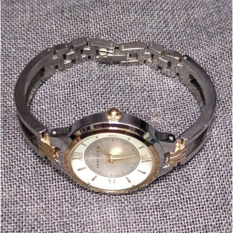 Anne Klein Stainless Steel Ladies Watch Silver with Gold Accents