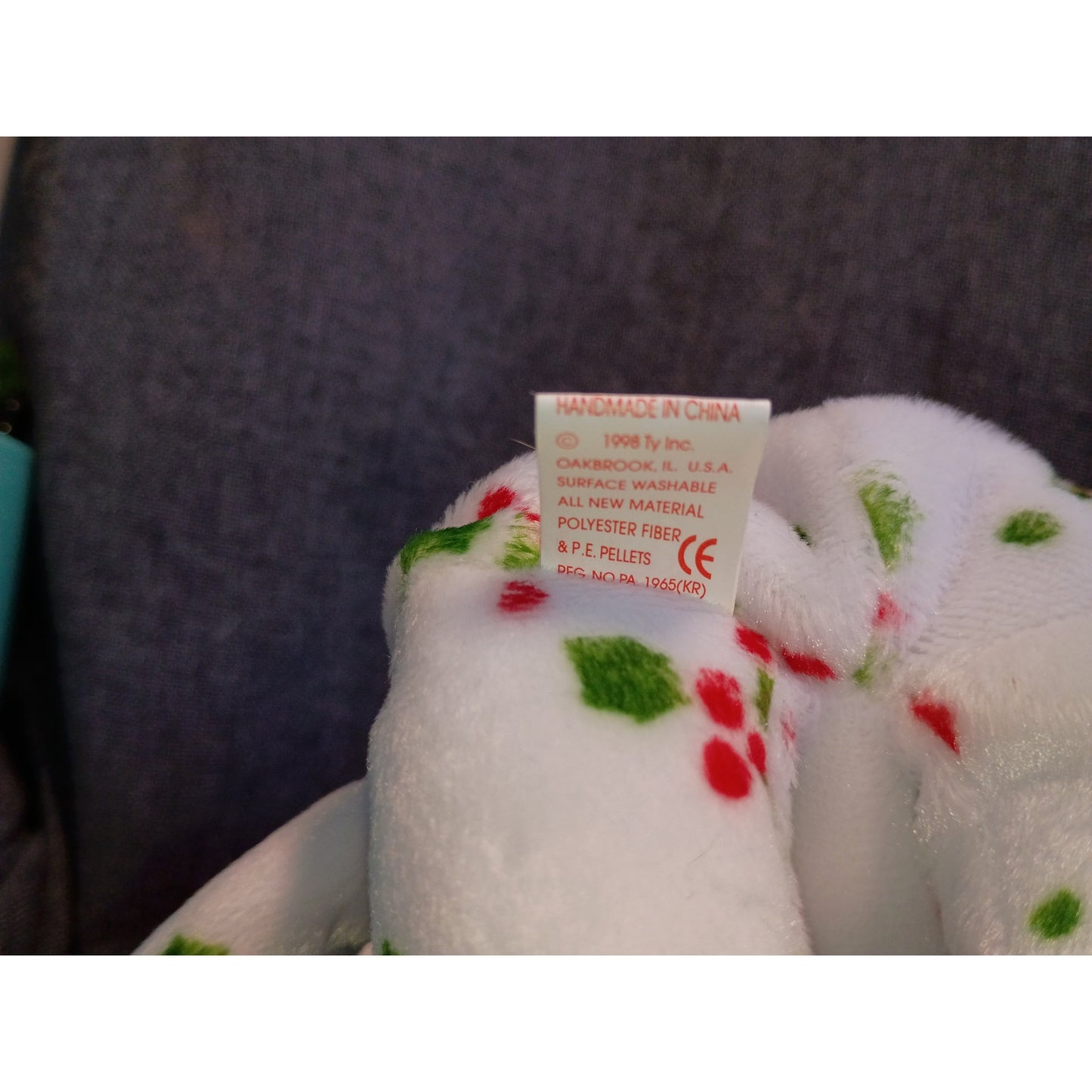 Mint Rare 1998 Holiday Teddy Ty Beanie Baby PE Pellets Tag Errors
