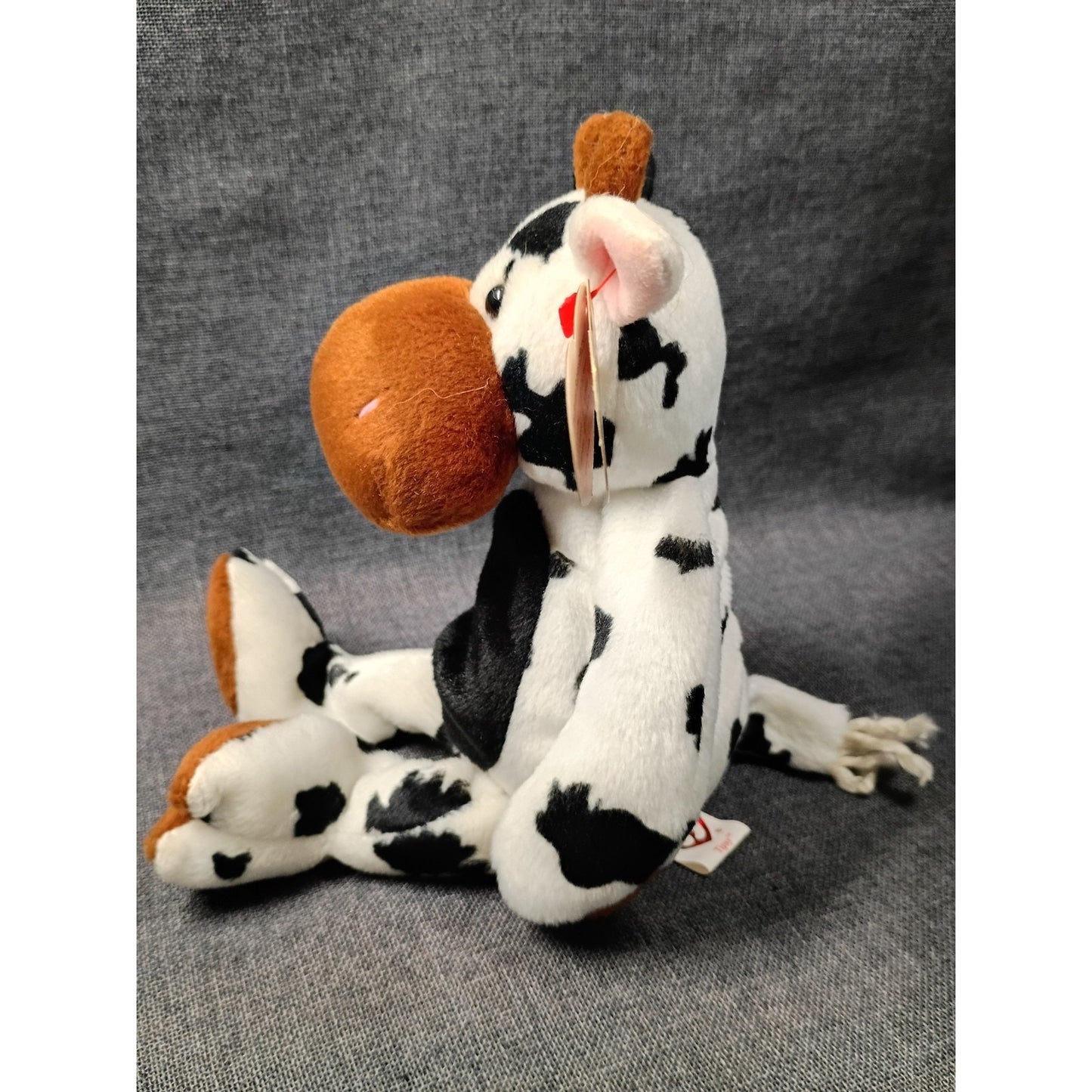 Ty Beanie Baby Tipsy The Cow 2000-2004 Collectible Plushie Toy with Hang Tag