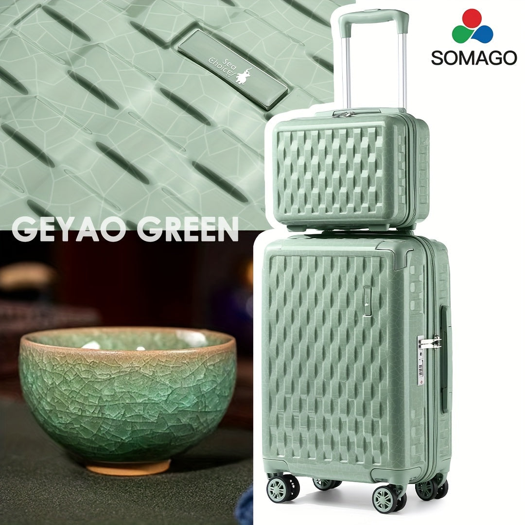 4-Piece Designer Luggage Set - Lightweight Durable Hardside Spinners, Secure TSA Lock and Smooth YKK Zippers for Travel