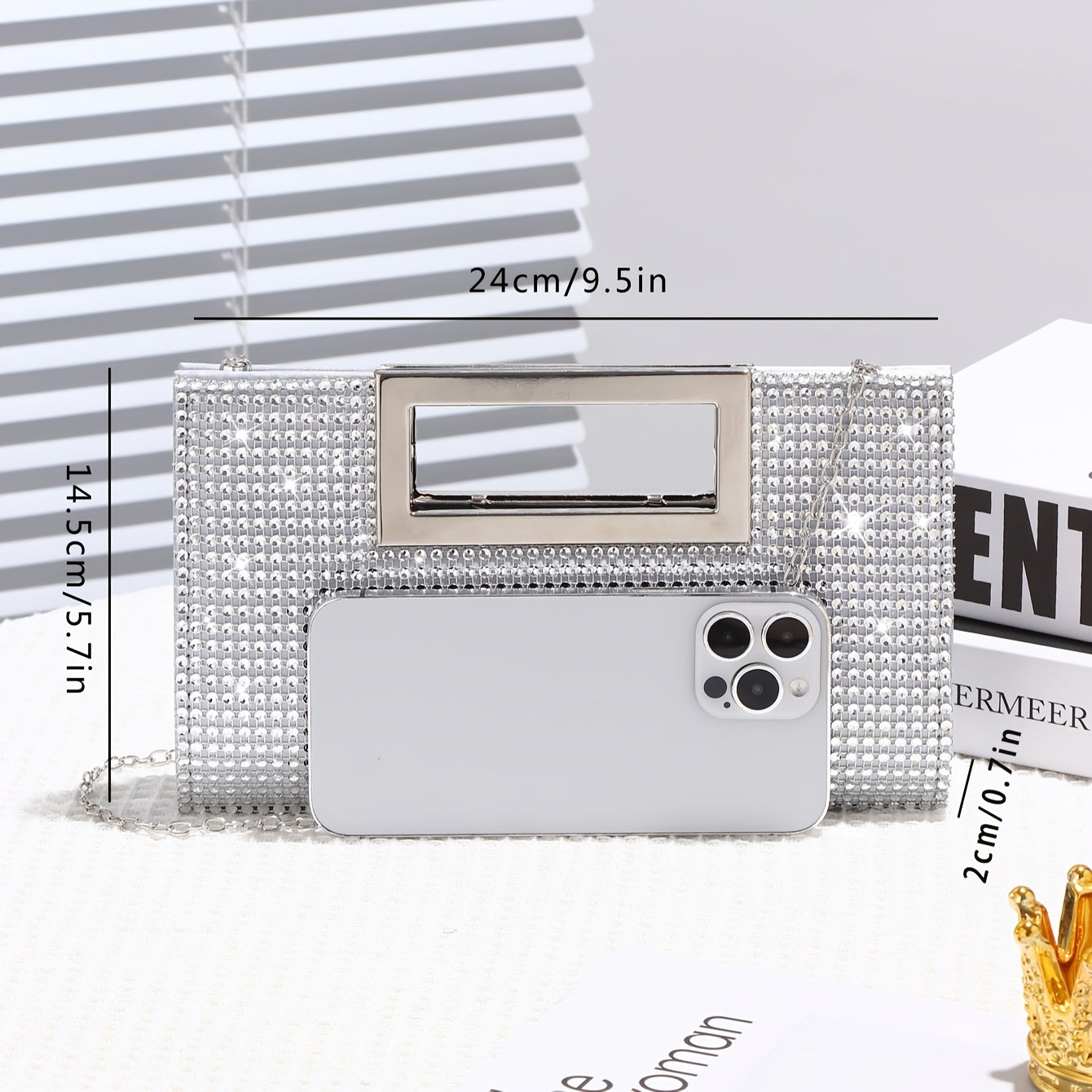 [Sparkling Rhinestone Handbag] Sparkling Rhinestone Sequin Handbag | Women's Shoulder & Crossbody Bag | Elegant High-End Design for Wedding, Party, Birthday, Nightclub & Banquet Gift | Designer Evening Purse