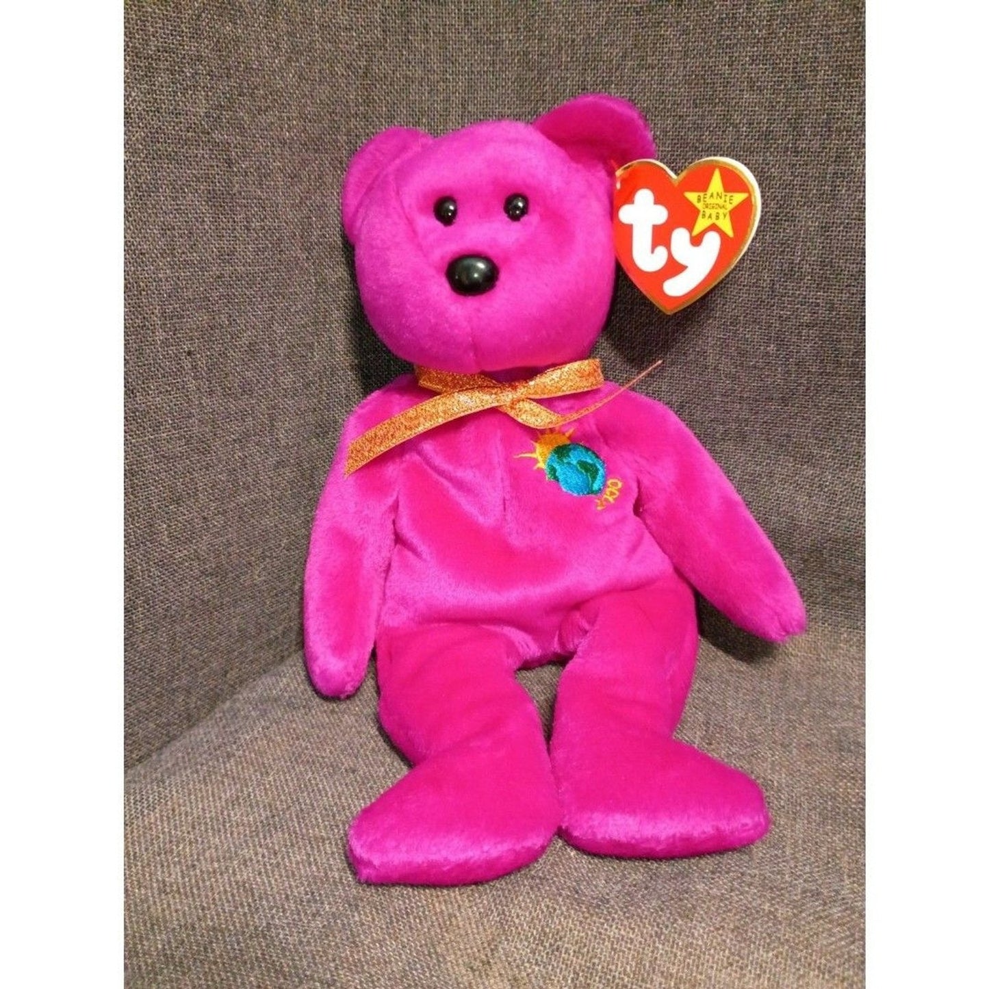 Ty Beanie Babies Millennium Bear Plush Toy - Rare with Errors and Tag