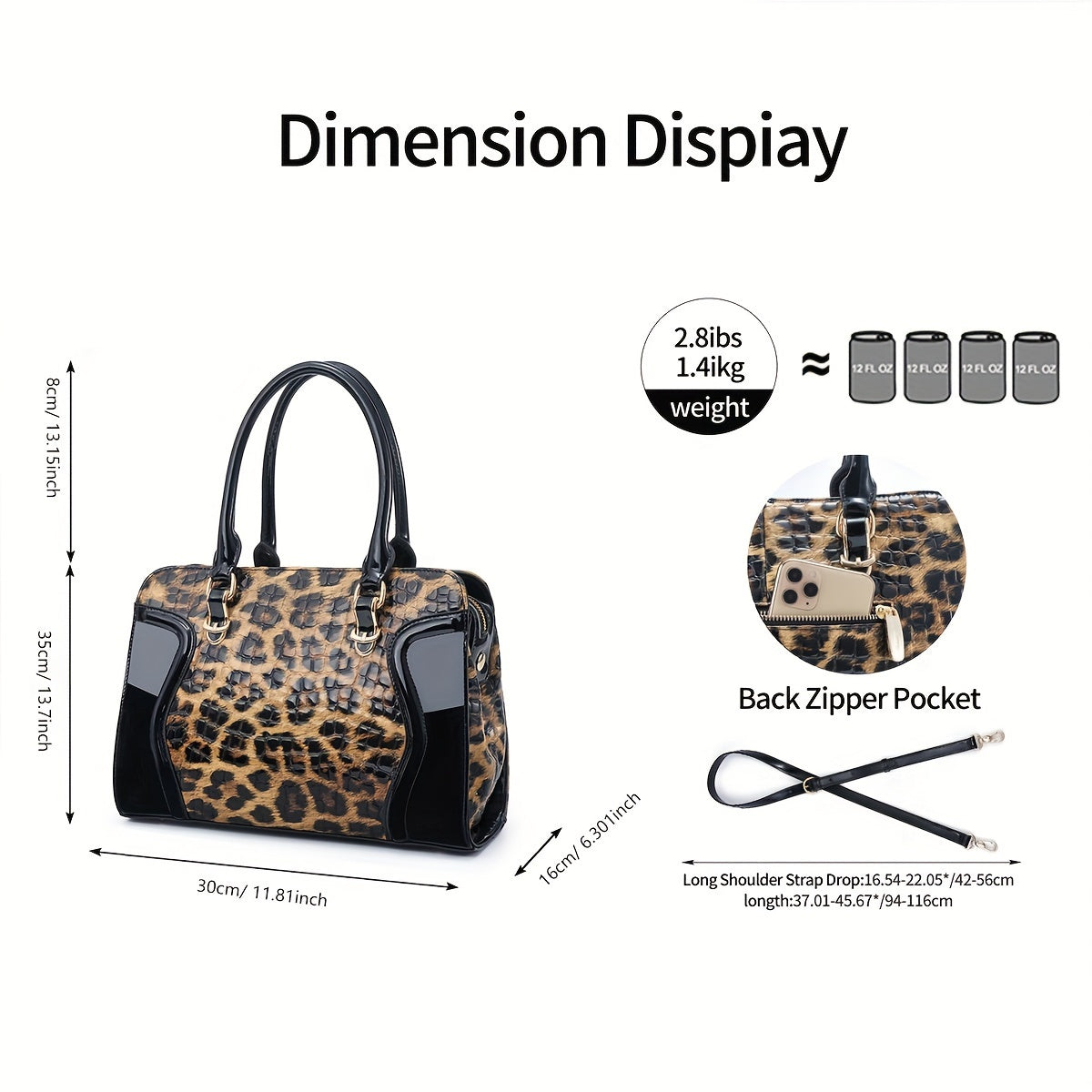 Handbags for Women, Shoulder Tote Bag, Large Crossbody Purses for Women, Luxury Designer Items Boston Bags, Valentine'S Day Gifts,Leopard Purse, High-Capacity, Multi-Compartment, Multi-Function, Business And Work,Gifts for Fe