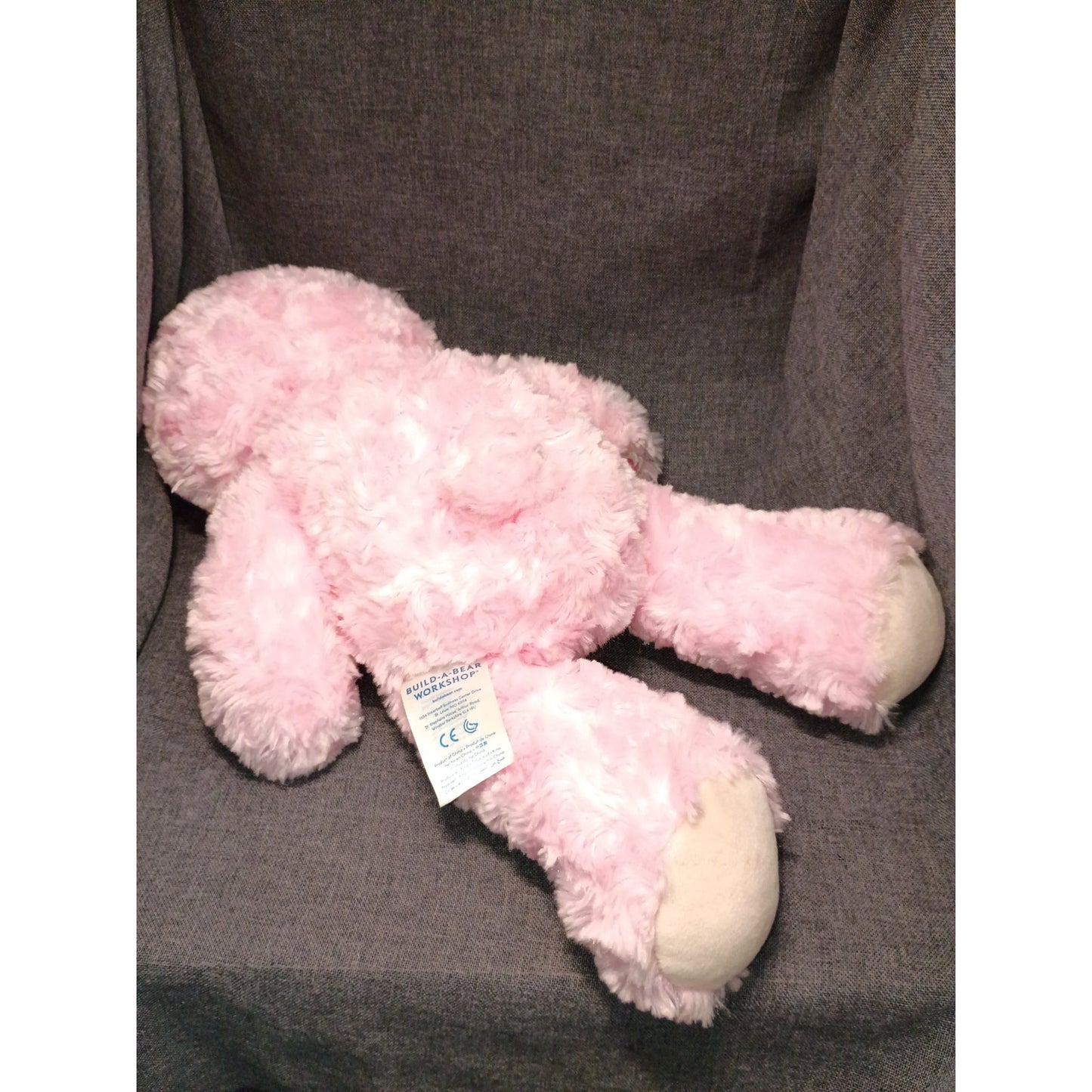 Build A Bear Workshop Pink Curly Plush Bear