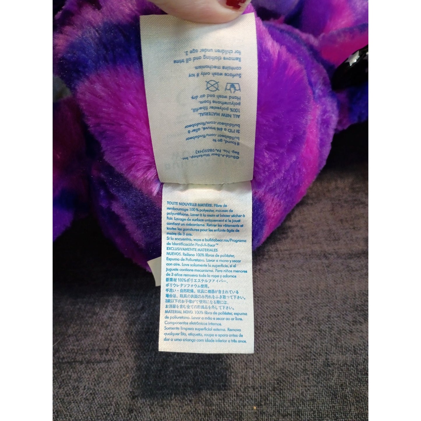 Build a Bear Retired Purple Vampire Starry Night Bat Plush 16"