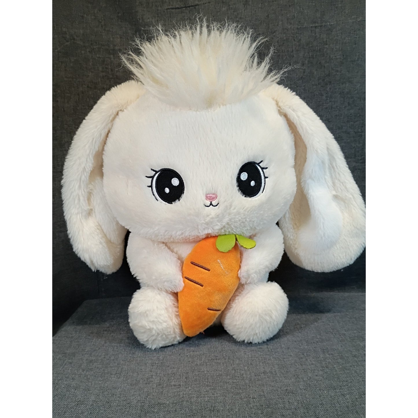 2025 Easter Way To Celebrate 13” Cream Bunny Rabbit Holding Carrot Plush