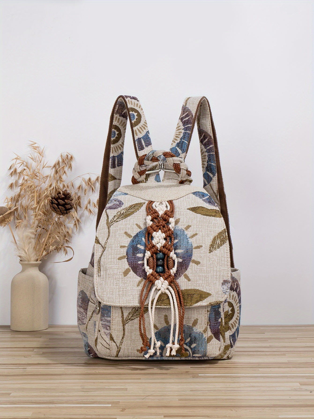 Ethnic Style Large Capacity Women's Casual Backpack