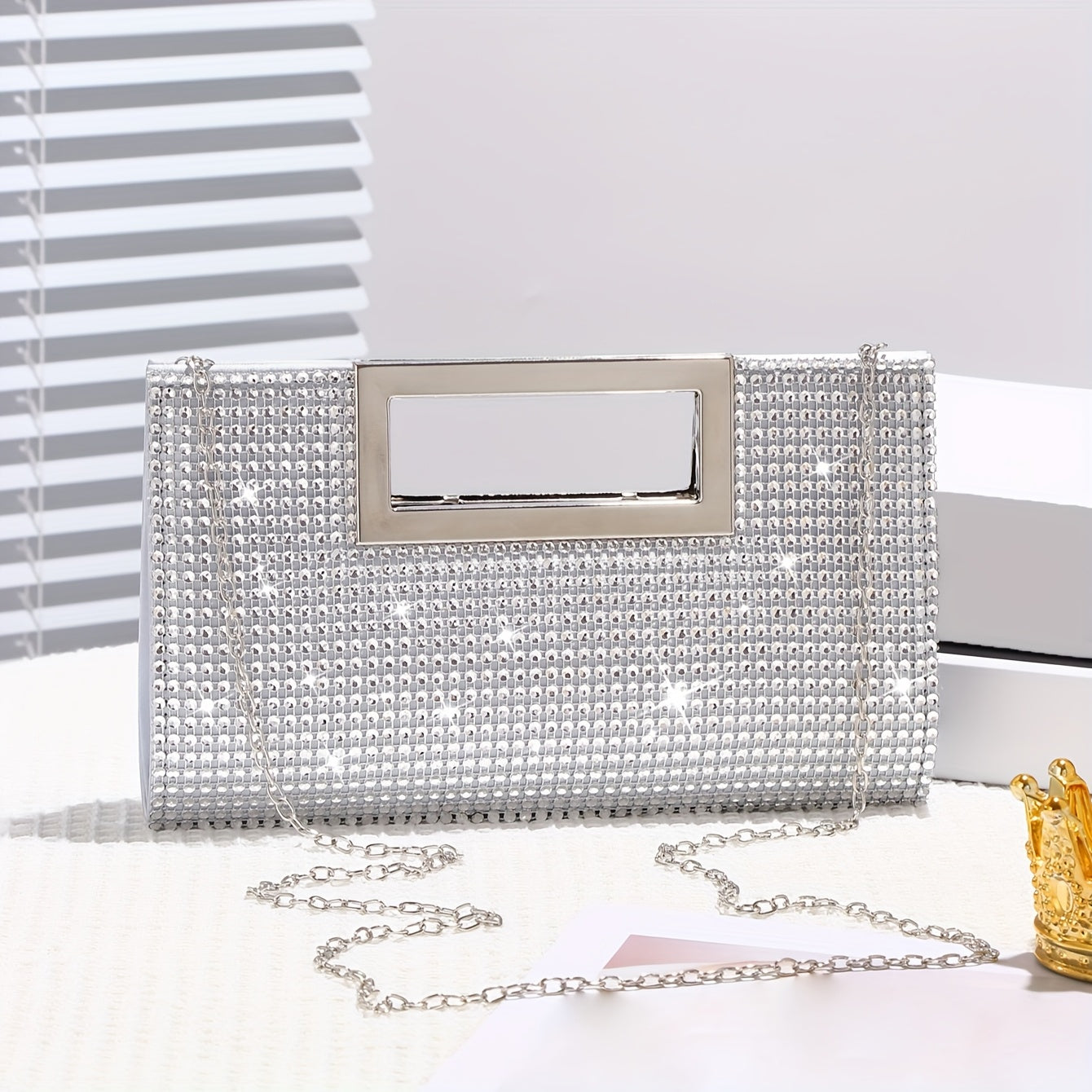 [Sparkling Rhinestone Handbag] Sparkling Rhinestone Sequin Handbag | Women's Shoulder & Crossbody Bag | Elegant High-End Design for Wedding, Party, Birthday, Nightclub & Banquet Gift | Designer Evening Purse