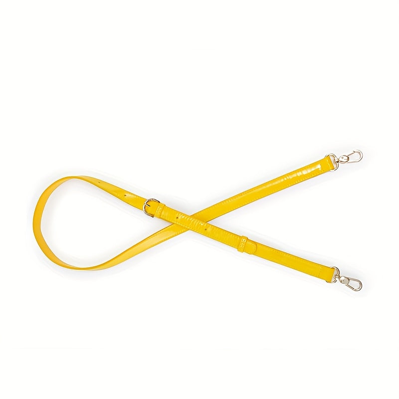 Women's Large Luxury Patent Leather Handbag - Elegant Crocodile-Texture Tote with Adjustable Crossbody Strap, Golden-Tone Hardware & Multi-Compartment Design, Vibrant Yellow & Multicolor Patterns (Pink/Blue/Green/Black) - Bus